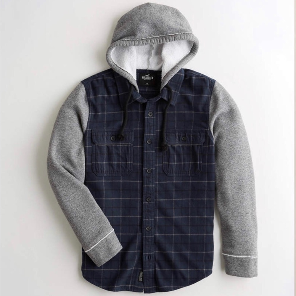HOLLISTER Hooded Flannel Shirt